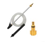 Hosrivae Kit de chorro de arena para lavadora a presión Karcher, barra de pulverización de 8 boquillas con conector, eliminación de pintura de varita de chorro resistente, compatible con Nilfisk