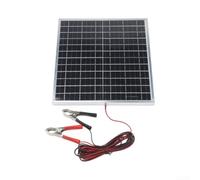Hosrivae Kit de panel solar de 12 W, 12 V/18 V, módulo fotovoltaico monocristalino portátil con marco de aluminio para RV, barco, carga de coche y suministro de camping al aire libre