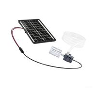 Hosrivae Kit de panel solar de 6 W 9 V con bomba de agua sumergible de 12 V, bomba de fuente de flujo de 240 l/h para estanque de jardín, acuario, pecera, incluye tubo de 2 m y filtro (con interruptor