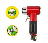 Hosrivae Lijadora neumática pulidora para detalles de coche, máquina de molienda alta con almohadillas de 2 y 3 pulgadas, kit de herramientas ligeras de rosca de 6 mm (rojo)