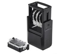 Hosrivae Para Trodat 4810 Sello de fecha autoentintado, fecha ajustable en inglés, impresión de 20 × 3.8 mm, almohadilla de tinta a base de agua, para oficina y uso administrativo (calendario inglés