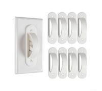Hosrivae Protector de cubierta de interruptor de luz, 8 unidades, protector de placa de pared de seguridad para niños con bloqueo seguro, cubierta de ABS para guardería y uso doméstico, transparente