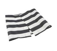 Hosrivae Tela de repuesto para tumbona de playa en blanco y negro, 120 x 45 cm, tela de poliéster impermeable, sillas de exterior, tumbonas, asiento de camping (1 unidad)