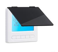 Hosrivae Termostato, escudo protector de paneles de control de calefacción de CA, barrera de humedad y polvo, carcasa transparente de ABS de 86 mm, 120 mm, interruptor de pared (86 negro)