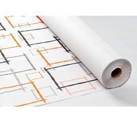 Hostelking Business Rollo Mantel de Papel Decorado 1,2x100 m | Gramaje 37 g/m² | Desechable, práctico y Decorativo | para hostelería, Celebraciones y Eventos Especiales | Decorado Marcos Naranja