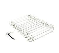 Hostelnovo - Pack de 2 Colgadores de Copas para Techo y Pared - Soporte para Copas de Vino Colgante Ideal para Bar o Restaurante de Acero Inoxidable 18/8