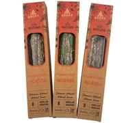 HOSTENATURA Aroma Nature | Pack 3 Inciensos Orgánicos Frankincense | 3 Cajas con 8 Varillas Gruesas | Incienso Natural Artesanal de Larga Duración 1h | Aroma Resinoso Espiritual