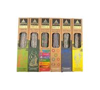 HOSTENATURA Aroma Ritual | Kit Incienso para Rituales Espirituales | 6 Inciensos Orgánicos Naturales: Agua Florida, Abre Caminos, Siete Chakras, Siete Poderes, Atrae Dinero y Limpia Casa