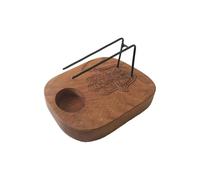 HOSTENATURA Quemador de Palo Santo Diseño Hamsa Madera de Teca - 15x10cm - Hecho a Mano, PSH-04