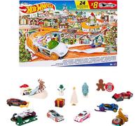 Hot Wheels Calendario de adviento Coches de juguete y accesorios sorpresa, regalo de Navidad +3 años (Mattel HKL74)