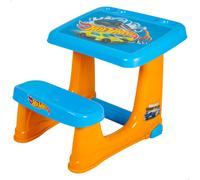 Hot Wheels Pupitre infantil con asiento y reposapiés