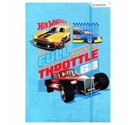 Hot Wheels STARPAK LAMINADO Carpeta escolar con banda elástica COCHES A4 para niño (Hot Wheels A)