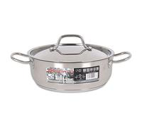 Quttin – Cacerola con tapa de acero inoxidable 22 cm 3 L – Apta para inducción, resistente al calor