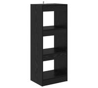 Hothingwell - Biblioteca de 3 niveles, 37 x 30 x 103 cm, madera de | Estantería independiente, acabado rústico, textura madera, almacenamiento de libros y decoración, montaje en pared