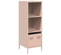 Hothingwell Buffet Top Rosa 35x39x103,5 cm Acero con Cajón | Armario de acero laminado en frío, patas de metal, fijación de pared incluida, sala de estar, dormitorio oficina