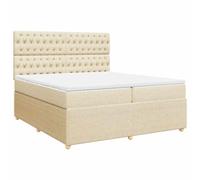Hothingwell Cama Box Spring 200x200 cm Colchón Muelles Ensacados | Tejido Poliéster Suave, Cabecero Ajustable, Cubrecolchón Extraíble, Base Listones