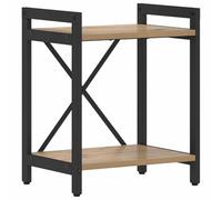 Hothingwell Estante De Libros 40x30x50 cm Madera De Ingenieria | Marco De Acero Negro, Diseno Escalonado, Estilo Industrial Urbano, Para Estudio Moderno