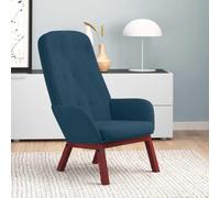 Hothingwell - Silla de relajación, color azul, terciopelo y marco de madera | Tacto suave, marco de madera y metal, respaldo decorativo, estilo elegante, trabajo y descanso