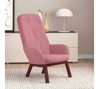 Hothingwell - Silla de relajación rosa de terciopelo con marco de madera y | Tejido de terciopelo suave, pila densa fibras cortes, tacto suave, líneas decorativas respaldo, uso trabajo descanso