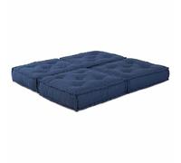 Hothingwell Unidad de Sofá Modular 2 uds. Tela Añil 140 x 70 x 36 cm | Espuma Confortable, Transpirable, Uso Interior Exterior, Diseño Moderno