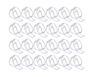 Hotop 24 Piezas de Pinza de Mantel de Plástico, Clips de Paño Cubierta de Mesa Transparente para Fiesta Picnic