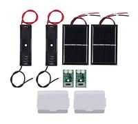 Hottptyer Kit de panel de control de luz solar para césped con protección | Panel de control de luz solar de alta e conducción y descarga larga con batería NiMH de 1,2 V para lámparas de