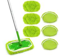 HOTUT Almohadillas de Chenilla Microfibra,6pcs Mopa Reutilizables Compatibles con Swiffer Sweeper,Lavables Almohadillas Reutilizables de Chenille,Uso Húmedo y Seco,Recambio Mopa Microfibra