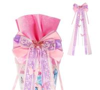 HOTUT Lazo de Bolsa de Azúcar, 60x20CM Arcos Lazos de Regalo, Decoración Boda de Coche, Decoración de Bolsas de Azúcar para Comienzo del Colegio, para Bodas,Fiestas, Envoltorios de Regalo