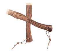 HOUDERCO 2 Piezas Mango Corto de Madera Maciza con Diseño Curvo y Orificios para Colgar, Reemplazo Resistente que Reduce la Fatiga en Herramientas de Jardín