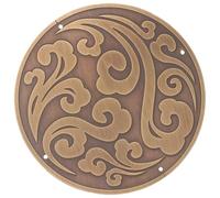 HOUDERCO Aplique Tallado en Latón de 11 CM para Armarios de Cocina y Muebles Bajos, Adorno Clásico Chino para Decoración de Puertas y Comedor