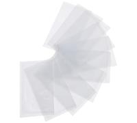 HOUDERCO Bolsillos Adhesivos Transparentes Portaetiquetas Compacto Tarjetas 10 para 10x6 Cm, Funda Autoadhesiva de Pvc 40 Micrones para Oficina y Organización Escolar