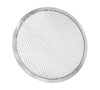 HOUDERCO Molde para Pizza de Aleación de Aluminio con Ventilación y Distribución Uniforme del Calor, Bandeja Redonda para Hornear Pan y Pizza en Cocina Doméstica