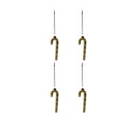 House Doctor Adorno colgante navideño Stick. pack de 4 Dorado