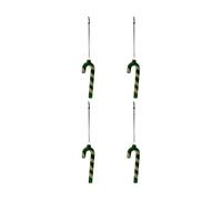 House Doctor Adorno colgante navideño Stick. pack de 4 Verde