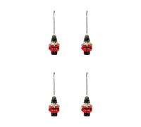 House Doctor Adorno colgante navideño Tino. pack de 4 Rojo