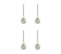 House Doctor Bola de navidad Fiore. pack de 4 Azul claro