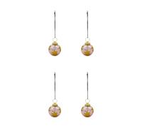House Doctor Bola de navidad Fiore. pack de 4 Rosa