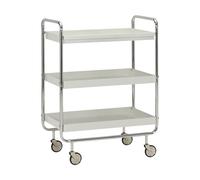 House Doctor Carrito auxiliar Roll Off-white-crome