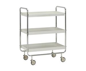 House Doctor Carrito auxiliar Roll Off-white-crome