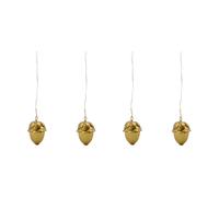 House Doctor Colgante decorativo Acorn. pack de 4 Dorado