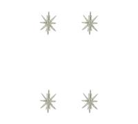 House Doctor Estrellas para el árbol de Navidad Spike Ø7.5 cm. 4-pack Purpurina de latón plateado