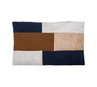 House Doctor Funda de cojín Patch 30x50 cm Negro-arena-marrón