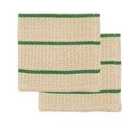 House Doctor Paño de cocina Rena Arena-verde. 30x30 cm. pack de 2