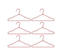 House Doctor Perchas Wire. paquete de 6 Rojo