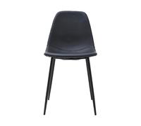House Doctor Silla Found de cuero sintético Negro
