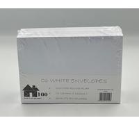 House of Card & Paper - Sobres para tarjetas con bordes rectos, color White (Pack of 100) C6
