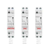 Household Contactor AC24V 48V 110V 220V 2P 25A 2NC 2NO 1NO1NC 50/60Hz 1pcs(Auxiliary 1NO1NC)