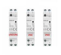 Household Modular AC Contactor AC220V 2P 16A 20A 25A 2NC 2NO 1NO1NC 50/60Hz 1pcs(2P 25A 1NO1NC)