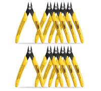 HOUSERAN Cortadores de descarga, paquete de 10, alicates de corte micro empotrado de 5 pulgadas con resorte, pinzas de corte lateral, mini cortadores de alambre, cortadores de alambre modelo,