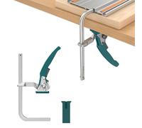 Housolution Abrazadera de Mesa de Liberación Rápida con Trinquete,1 Paquete | F Abrazadera para Sistema MFT y Guía de Sierra de Rielf, Capacidad de 6-5/16", Profundidad de Garganta de 2-5/16"
